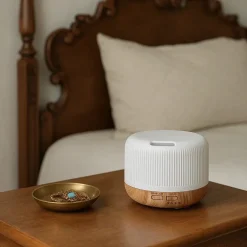 Diffuseur d'arômes à ultrasons - Rond blanc naturel | 300 ml