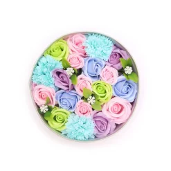 Fleurs de savon - boîte ronde