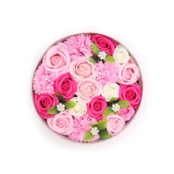 Fleurs de savon - boîte ronde