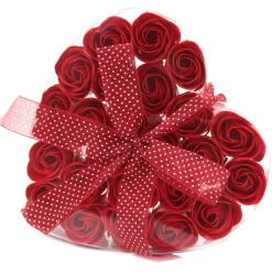 Fleurs de savon - Coeur de 24 roses