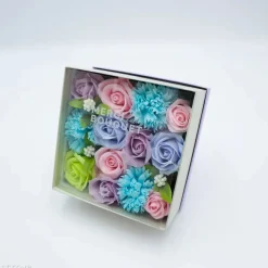 Fleurs de savon - coffret carré