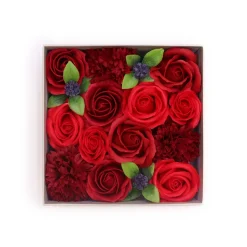 Fleurs de savon - coffret carré