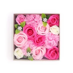 Fleurs de savon - coffret carré