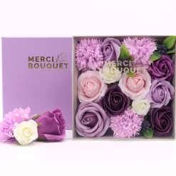 Fleurs de savon - coffret carré