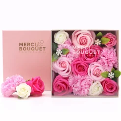 Fleurs de savon - coffret carré