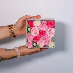 Fleurs de savon - coffret carré