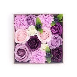 Fleurs de savon - coffret carré