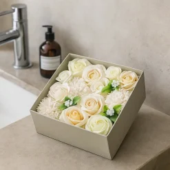 Fleurs de savon - coffret carré
