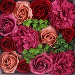 Fleurs de savon - coffret carré