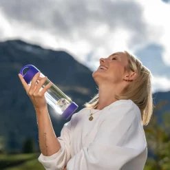 Gourde en verre - VitaJuwel VIA Prana | Violette