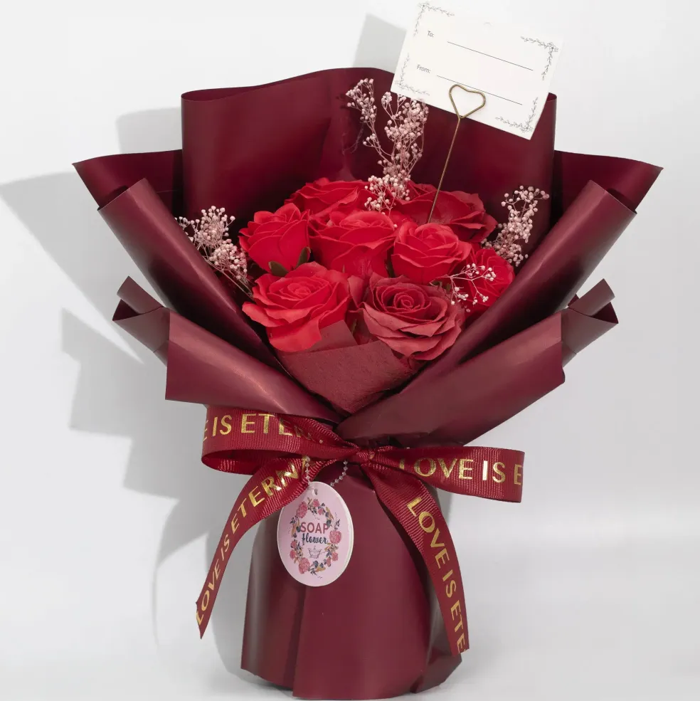 Grand Bouquet de Roses de savon rouges