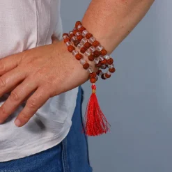 Mala Cristal de Roche - Rudraksha | 108 perles