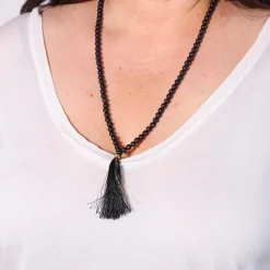 Mala Onyx Noir Mat | 108 perles