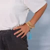 Mala Tulsi, Angélite & Amazonite