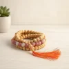 Mala Tulsi avec Thulite et Quartz Rose | 108 perles