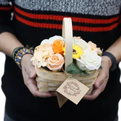 Panier de fleurs de savon - M