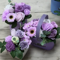 Panier de fleurs de savon - S