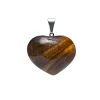 Pendentif Coeur en Oeil de Tigre Naturel