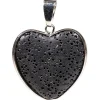 Pendentif Coeur en Pierre de Lave
