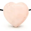 Pendentif Coeur en Quartz Rose percé