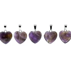 Pendentif Cœur en Améthyste