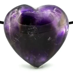 Pendentif Cœur en Améthyste percée