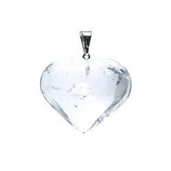 Pendentif Cœur en Cristal de Roche