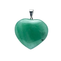 Pendentif Cœur en Quartz Vert