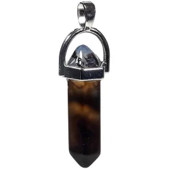 Pendentif en Agate Noire Élégant
