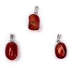 Pendentif en Agate Rouge avec Crochet Élégant
