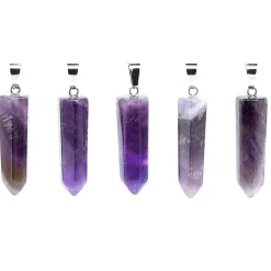 Pendentif en Améthyste Facetté Élégant et Raffiné