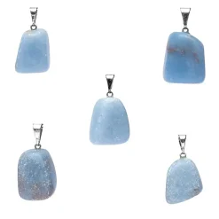 Pendentif en Angélite percée de Forme Naturelle