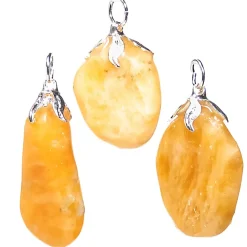 Pendentif en Calcite Orange