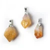 Pendentif en Citrine Quartz Fumé brut | 3 cm