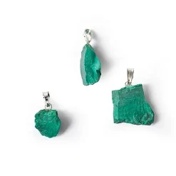 Pendentif en Malachite Brute Naturelle