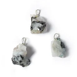 Pendentif en Pierre de Lune Blanche brute
