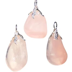 Pendentif en Quartz Rose