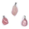 Pendentif en Quartz Rose avec crochet