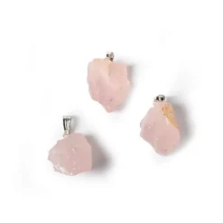 Pendentif en Quartz Rose brut