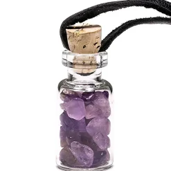 Pendentif fiole - Améthyste