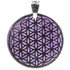 Pendentif Fleur de Vie Violet - Taille Moyenne