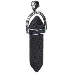 Pendentif élégant en pierre de lave