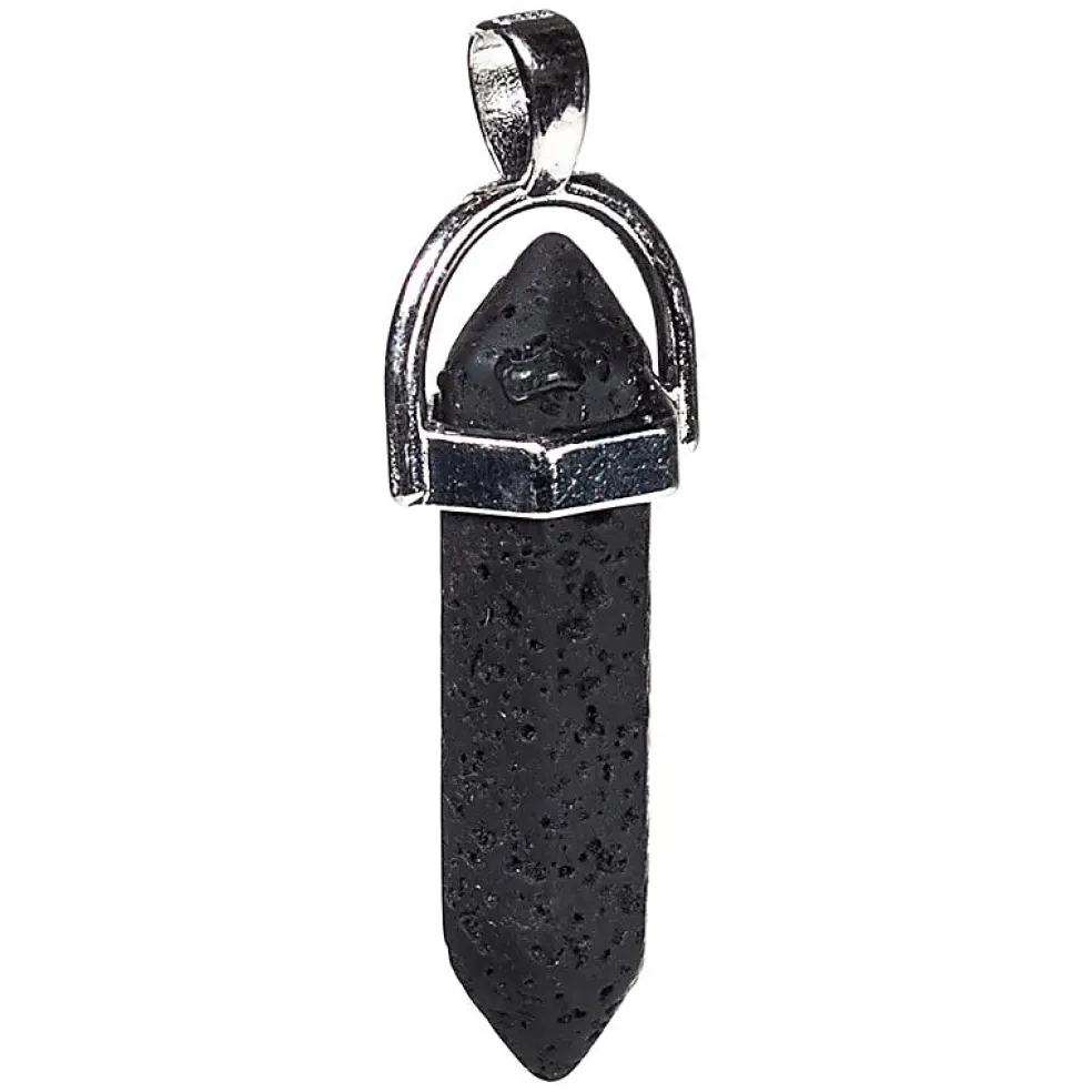 Pendentif élégant en pierre de lave