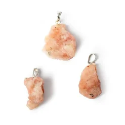 Pendentif Soleil avec Pierre Précieuse Brute