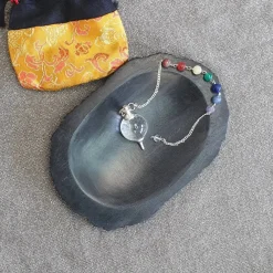 Pendule Cristal de Roche | 7 chakras