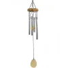 Petit carillon 4 tubes alu et bois - 14 cm