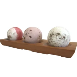 Porte Savon bois luxe - 3 compartiments