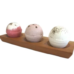 Porte Savon bois luxe - 3 compartiments