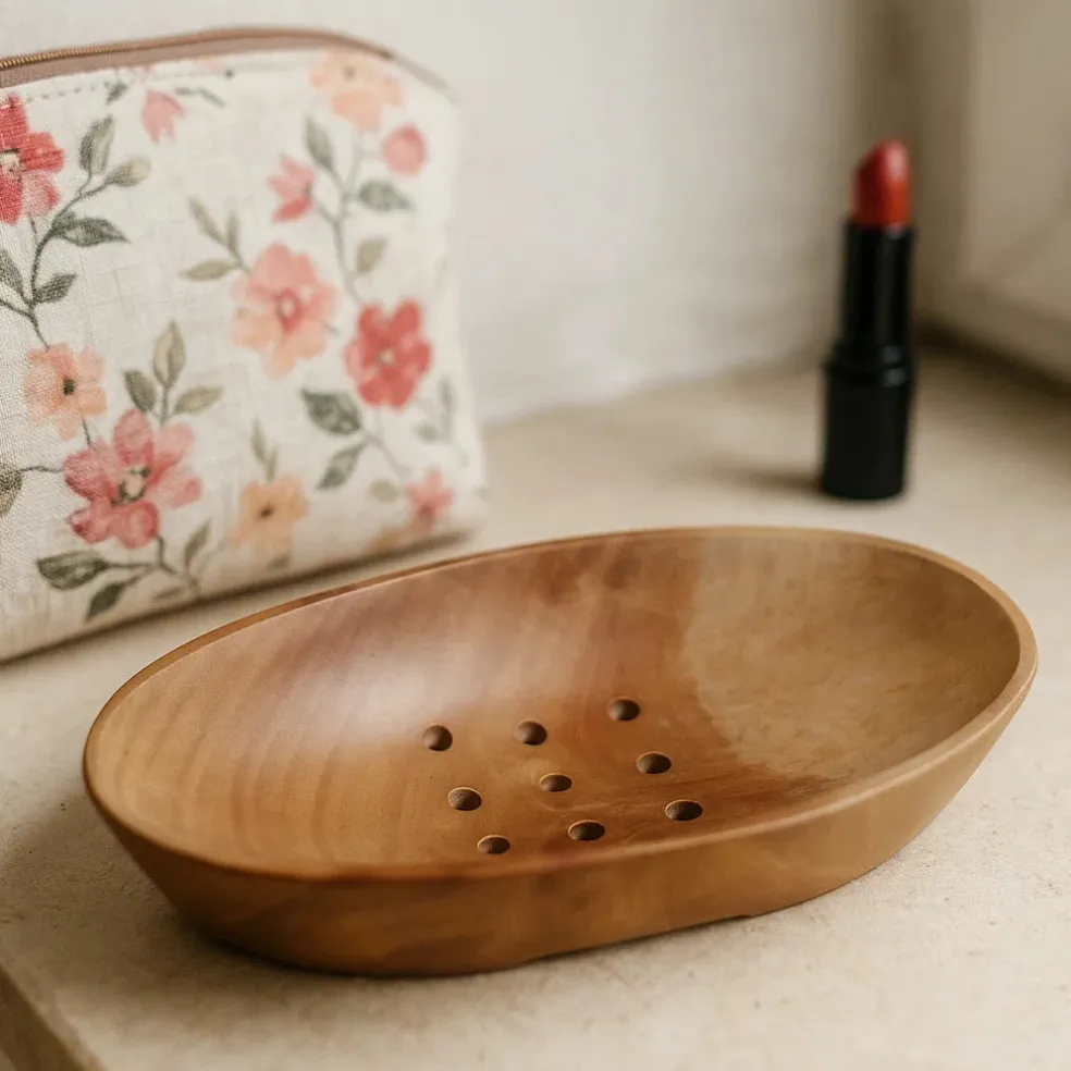 Porte Savon en bois luxe - Ovale