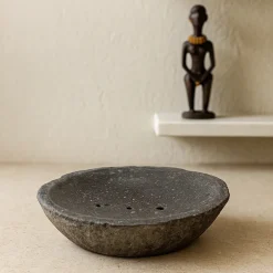 Porte savon naturel en pierre de rivière